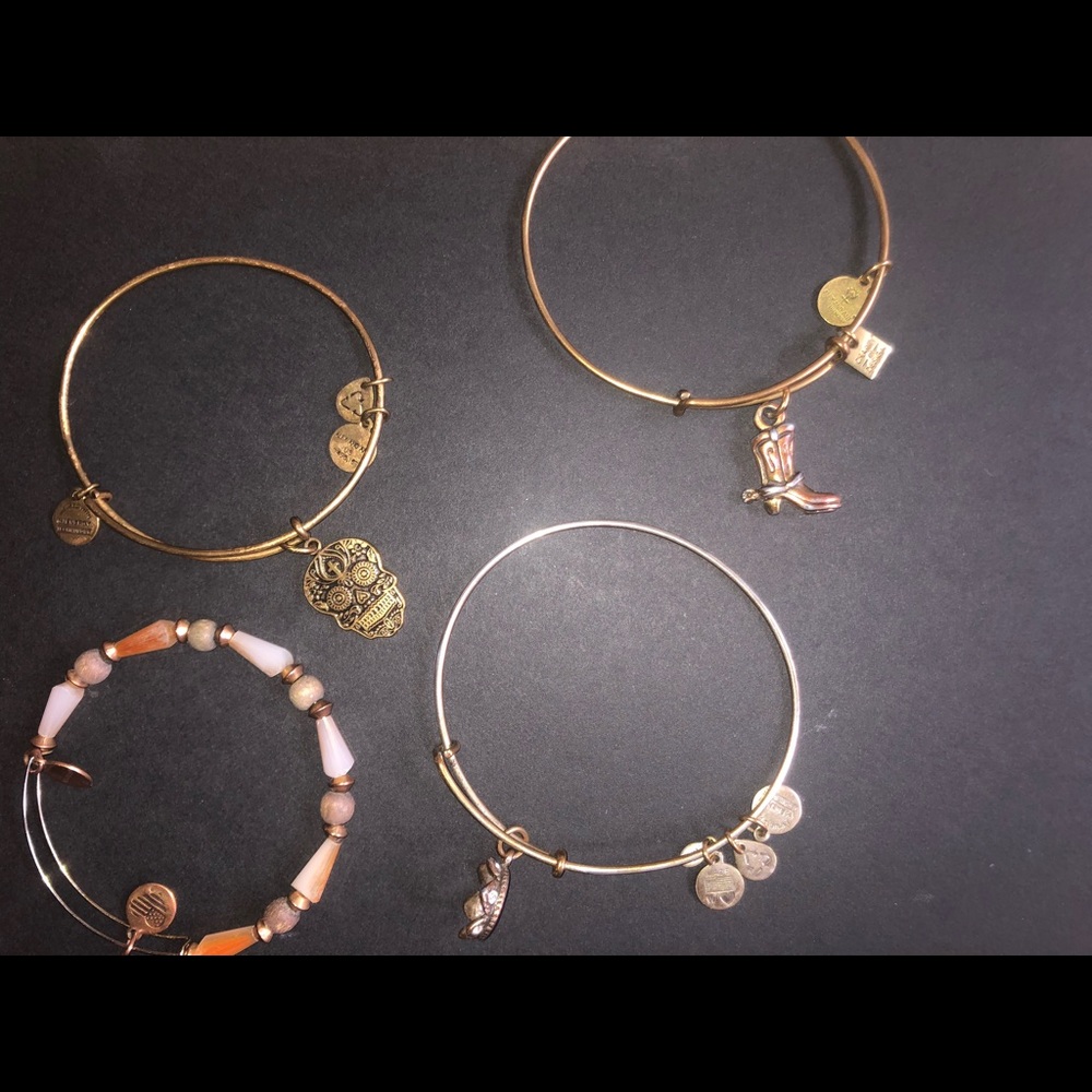 Alex and Ani set of 4 bracelets